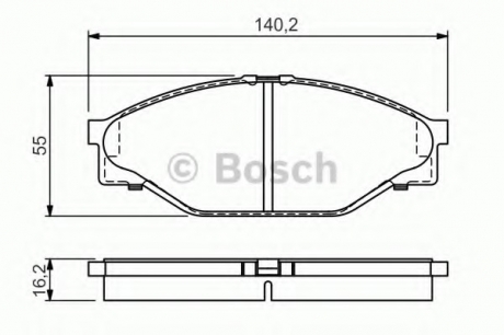 0986424225 Bosch Колодки гальмівні дискові