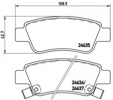 P28046 Brembo Гальмівні колодки дискові