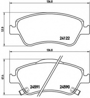 P83079 Brembo Тормозные колодки дисковые