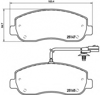 P68062 Brembo Гальмівні колодки дискові