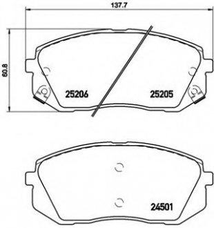 P30056 Brembo Гальмівні колодки дискові