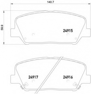 P30065 Brembo Тормозные колодки дисковые