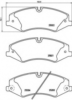 P44022 Brembo Тормозные колодки дисковые