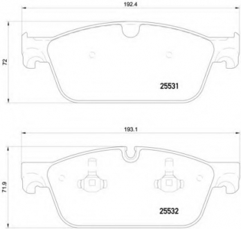 P50112 Brembo Гальмівні колодки дискові