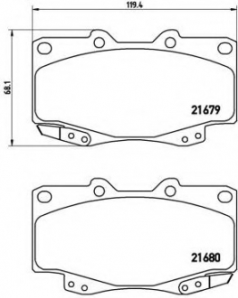 P83069 Brembo Гальмівні колодки дискові