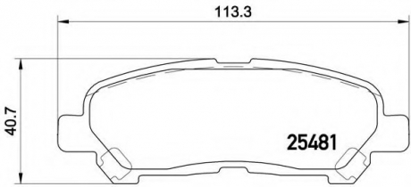 P83138 Brembo Колодки гальмівні дискові