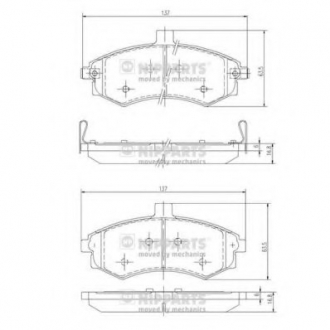 J3600535 Nipparts  Тормозные колодки дисковые