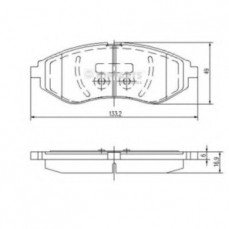 J3600911 Nipparts  Гальмівні колодки