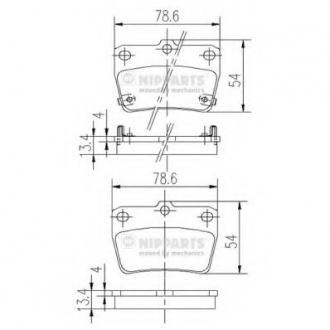 J3612020 Nipparts  Гальмівні колодки