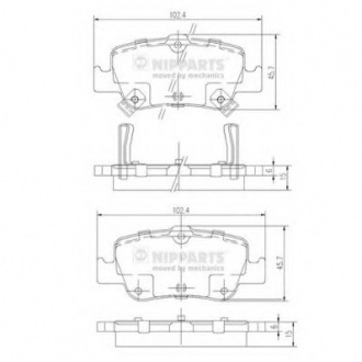 J3612033 Nipparts  Гальмівні колодки