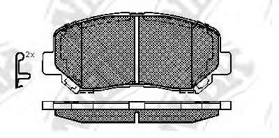 Тормозные колодки дисковые PN25000