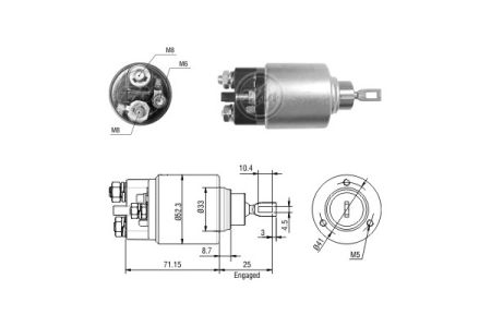 ZM2371 ZM Втягивающее реле стартера