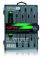 Набір викруток (T6-T25, PH, SL) 14 в 1 GAAW0804 (TOPTUL) GAAW0804