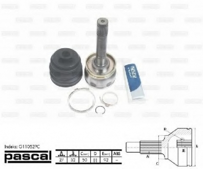 Шарнір привідного валу G11052PC