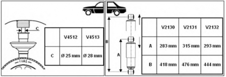 V2130 MONROE Амортизатор зад. Ducato/Boxer 06- (283/418mm)