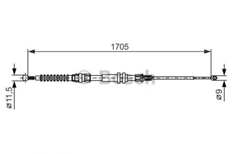 1 987 482 377 Bosch Трос ручного гальма