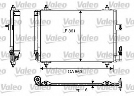 817824 VALEO  Радиатор кондиционера