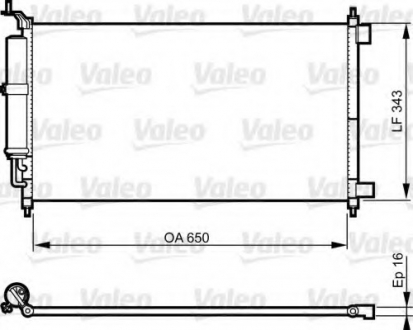 814221 VALEO  Конденсатор кондиціонера NISSAN JUKE (вир-во VALEO)