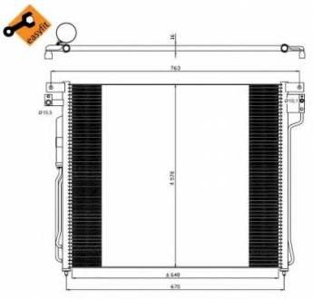 35582 NRF Конденсатор кондиціонера NISSAN Navara 2.5D 05- (вир-во NRF)