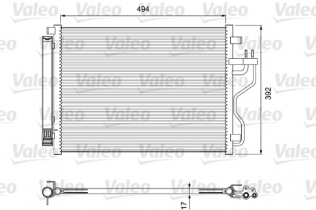 814396 VALEO  Радиатор кондиционера