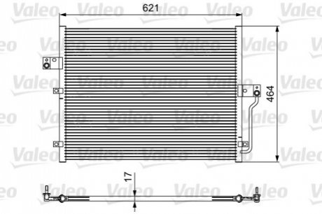 814441 VALEO  Конденсатор кондиционера Ssangyong Actyon 2006-2011 (пр-во VALEO)