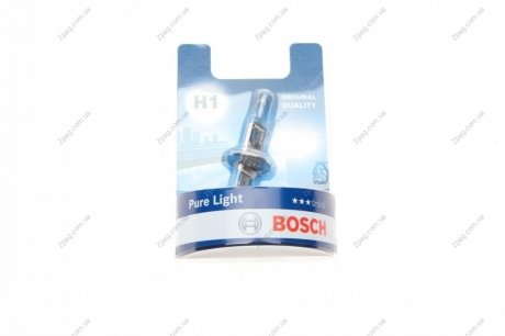 1987301005 Bosch Лампа розжарювання H1 12V 55W P14,5s PURE LIGHT (вир-во Bosch)
