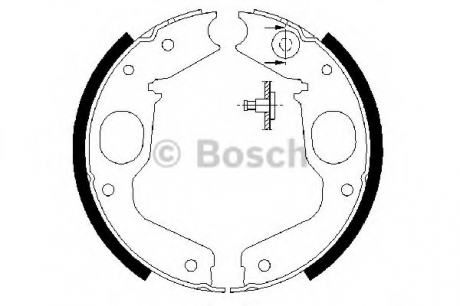 0986487719 Bosch Колодки гальмівні барабанные