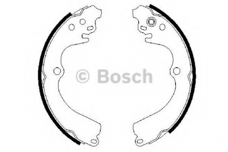 0986487463 Bosch Колодка торм. барабан. SUBARU IMPREZA задн. (пр-во Bosch)