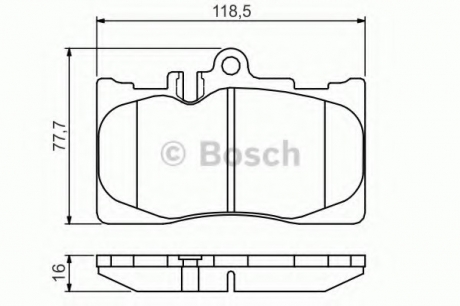 0986495138 Bosch Комплект тормозных колодок, дисковый тормоз