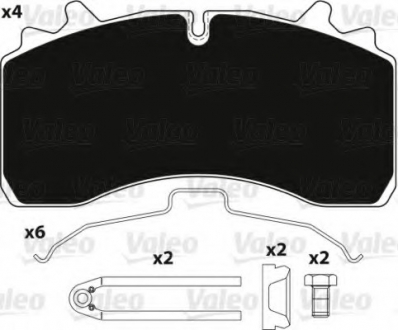 882250 VALEO  Колодки тормозные