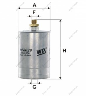 WF8039 WIXFILTRON Фильтр топл. MB W124 WF8039/PP835 (пр-во WIX-Filtron)