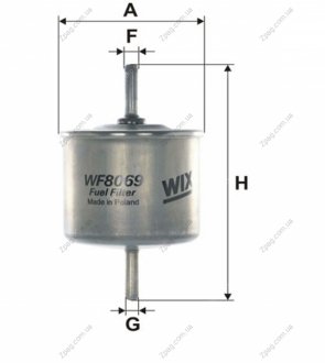 WF8069 WIXFILTRON Фільтр палив. FORD WF8069/PP865 (вир-во WIX-FILTERS)