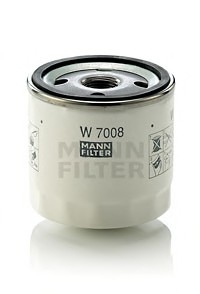 W 7008 MANN Фильтр масляный двигателя FORD FOCUS I, II, III 98-, FIESTA IV, V, VI 96- (пр-во MANN)