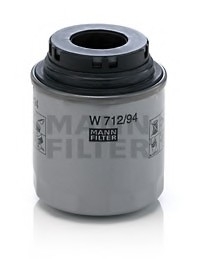 W 712/94 MANN Фильтр масляный двигателя VAG 1.2-1.4 TSI 07- (пр-во MANN)
