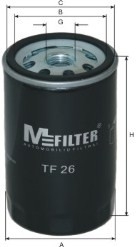 TF26 MFILTER Фильтр масляный двигателя AUDI, SKODA, VW (пр-во M-Filter)