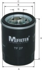 TF27 MFILTER Фильтр масляный двигателя MAZDA, MITSUBISHI (пр-во M-FILTER)