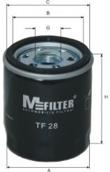 TF28 MFILTER Фильтр масляный двигателя TOYOTA COROLLA, RAV4, AVENSIS 00- (пр-во M-FILTER)