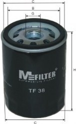 TF38 MFILTER Фільтр масляний Doblo 1.6i 01>/Scudo/Jumpy/Expert