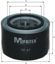 TF57 MFILTER Фильтр масляный двигателя ВАЗ 2101-2107 2108-09 (низкий 72мм) (пр-во M-filter)
