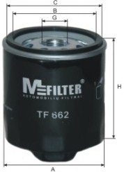TF662 MFILTER Фильтр масляный двигателя AUDI, VW (пр-во M-Filter)