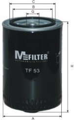 TF53 MFILTER Фильтр масляный двигателя AUDI, VW (пр-во M-Filter)