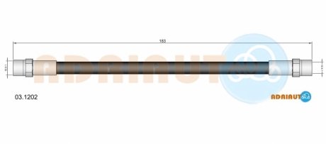 03.1202 ADRIAUTO Тормозной шланг Adriauto