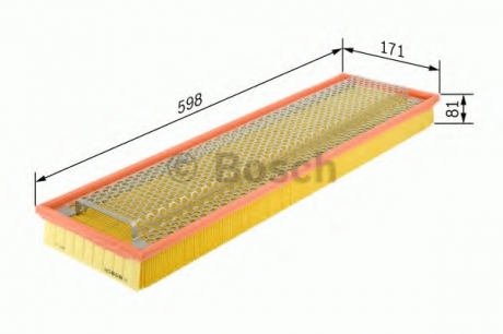 1 457 433 626 Bosch Фильтр воздушный MERCEDES-BENZ (пр-во Bosch)