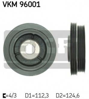 VKM 96001 SKF Шків колінвалу