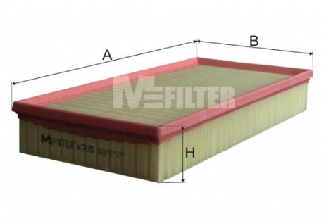 K795 MFILTER Фильтр воздушный AUDI, WV (пр-во M-filter)