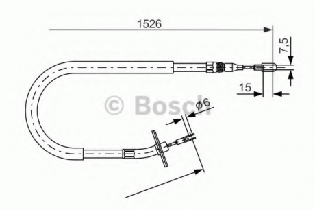 1987477859 Bosch Трос ручного гальма