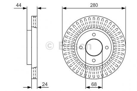 0986479U62 Bosch Тормозной диск