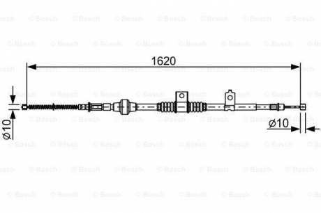 1987482521 Bosch Трос, стояночная тормозная система