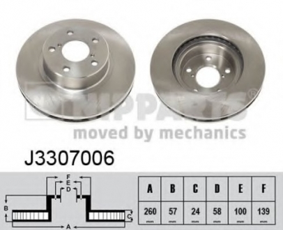 J3307006 Nipparts  Диск гальмівний