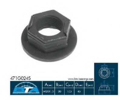 Гайка маточини 471G0245BTA